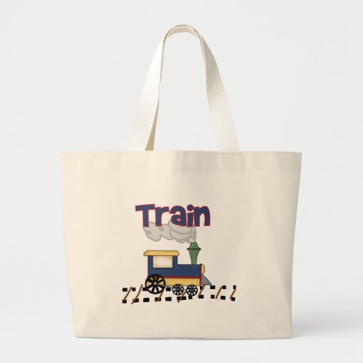 Trein op spoor grote tote bag (Voorkant)