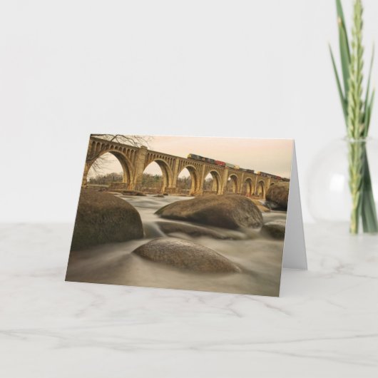 Trein over James River Kaart (Voorkant)