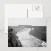 Trein over Niagara rivier, 1910 Briefkaart (Voorkant / Achterkant)