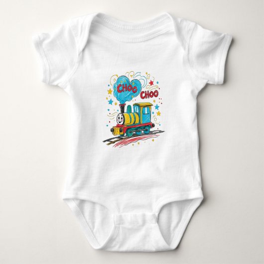 Trein Pakje Voor Baby's Romper (Voorkant)