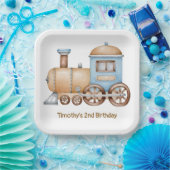 Trein  papieren bordje (Feest)