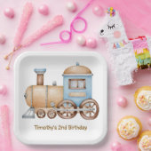 Trein  papieren bordje (Feest)