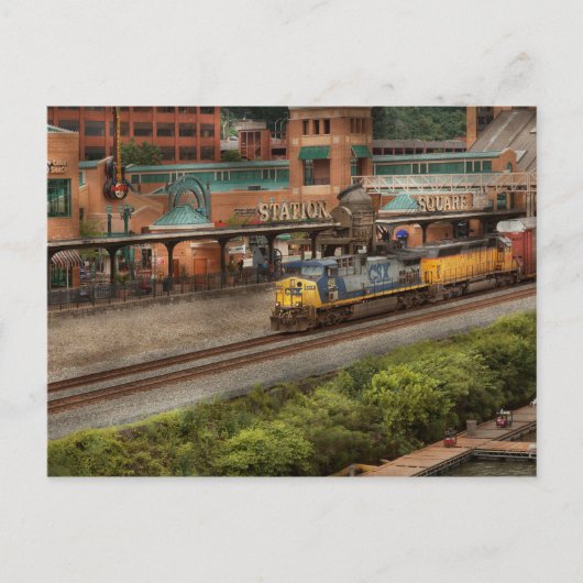 Trein - Pittsburg, PA - Station Square Briefkaart (Voorkant)