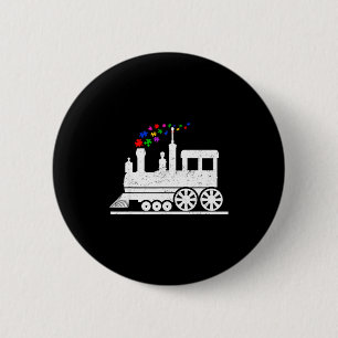 Trein puzzelstuk autisme bewustzijn maand kinderen ronde button 5,7 cm