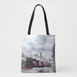  trein Reizen door Winter Wonderland Tote Bag