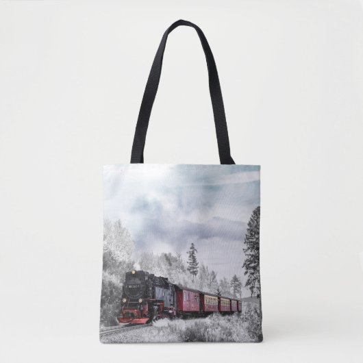 trein Reizen door Winter Wonderland Tote Bag (Voorkant)
