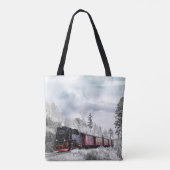  trein Reizen door Winter Wonderland Tote Bag (Achterkant)