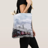  trein Reizen door Winter Wonderland Tote Bag (Dichtbij)