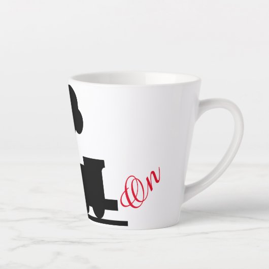 Trein "rijden op" latte mok (Rechts)