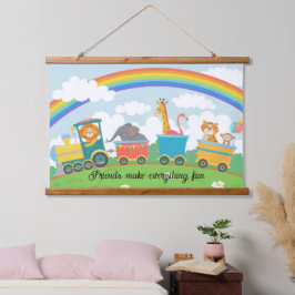 Trein Safari Babykamer of Kinderkamer Hangend Wandkleed