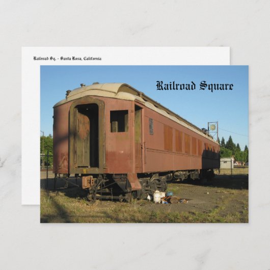 Trein - Santa Rosa, Ca Briefkaart (Voorkant / Achterkant)