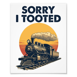 Trein Sorry dat ik de Funny Locomotive Railroad ko Foto Afdruk