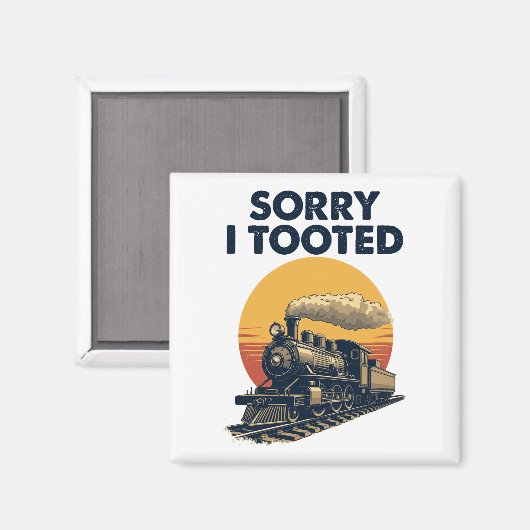 Trein Sorry dat ik de Funny Locomotive Railroad ko Magneet (Voorkant / Achterkant)