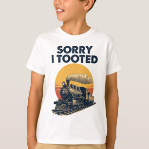Trein Sorry dat ik de Funny Locomotive Railroad ko T-shirt