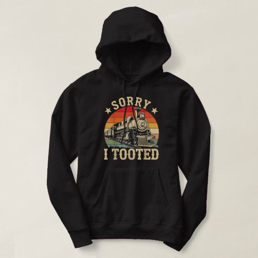 Trein Sorry Ik heb Grappige Locomotief Spoorweg Ma Hoodie (Design voorkant)