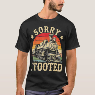 Trein Sorry Ik heb Grappige Locomotief Spoorweg Ma T-shirt