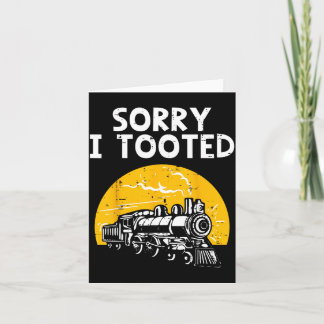 Trein Sorry Toeterde Grappige Locomotief Spoorwegm Kaart