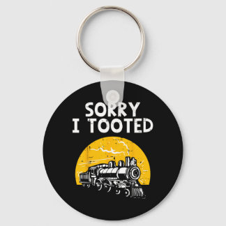 Trein Sorry Toeterde Grappige Locomotief Spoorwegm Sleutelhanger