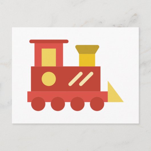 trein speelgoed briefkaart (Voorkant)