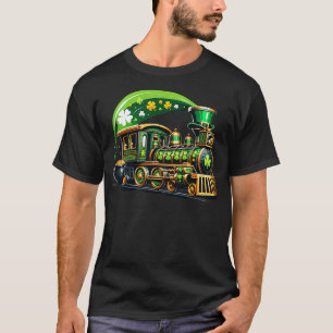 Trein Spoorweg Kinder Peuter Jongens St Patricks D T-shirt