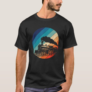 Trein Spoorweg Vintage Retro Locomotief Oud Model T-shirt
