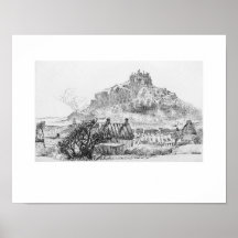 Trein St. Michael's Cornwall Eleanor Hughes Print 