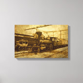 trein Steampunk op doek Canvas Afdruk (Voorkant)