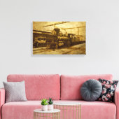trein Steampunk op doek Canvas Afdruk (Insitu (Woonkamer))