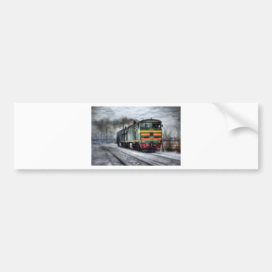 Trein Stoom Spoorweg Steampunk Motor Bestemming Bumpersticker (Voorkant)