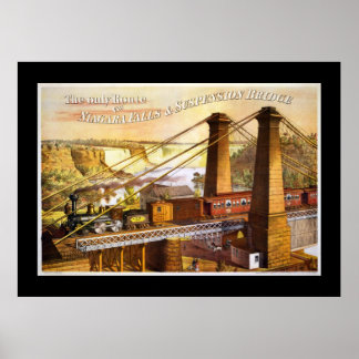 Trein Stoom Spoorweg Steampunk Motor Bestemming Poster
