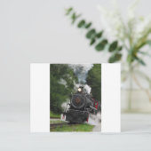 trein stoomrailrailstation motorrails kunst briefkaart (Staand voorkant)