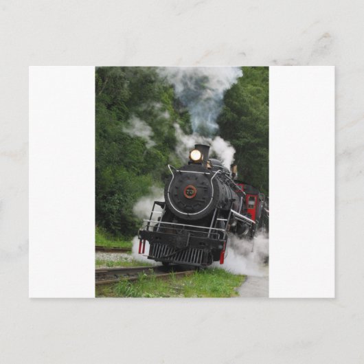 trein stoomrailrailstation motorrails kunst briefkaart (Voorkant)