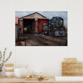 Trein - Strasburg Reparatiecentrum Poster (Keuken)