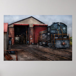 Trein - Strasburg Reparatiecentrum Poster