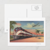 Trein - Stroomlijning door Florida Briefkaart (Voorkant / Achterkant)