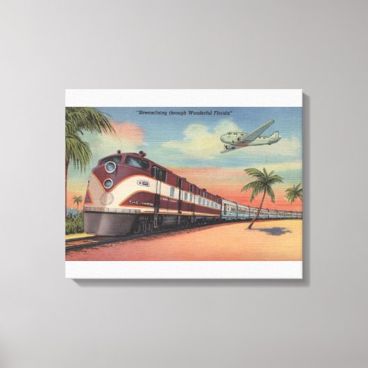 Trein - Stroomlijning door Florida Canvas Afdruk (Voorkant)
