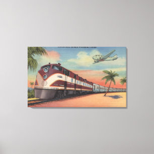 Trein - Stroomlijning door Florida Canvas Afdruk