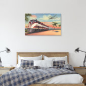 Trein - Stroomlijning door Florida Canvas Afdruk (Insitu (Slaapkamer))