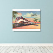 Trein - Stroomlijning door Florida Canvas Afdruk (Insitu (Houten vloer))