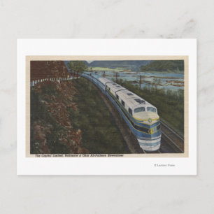 Trein stroomlijnt door Potomac Briefkaart