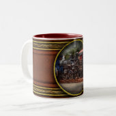 Trein - Stuurmachine - De dirigenten Tweekleurige Koffiemok (Voorkant links)