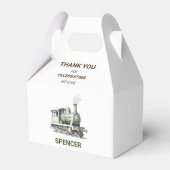 trein-thema gevel geschenkdoos / gunst doos bedankdoosjes (Voorkant Zijde)