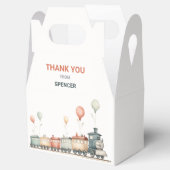 trein-thema gevel geschenkdoos / gunst doos bedankdoosjes (Geopend)