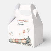 trein-thema gevel geschenkdoos / gunst doos bedankdoosjes (Voorkant Zijde)