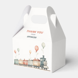 trein-thema gevel geschenkdoos / gunst doos bedankdoosjes
