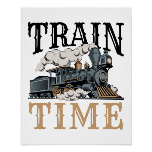 Trein Tijd Modelspoorbaan Spoorweg Hobbymatige Perfect Poster