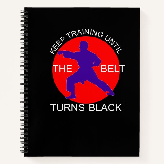 Trein tot de Belt verandert Black Dojo Martial Art Notitieboek (Voorkant)