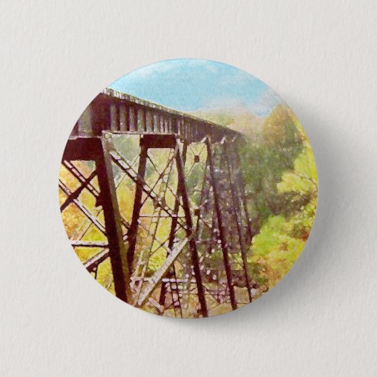 Trein Trestle Ronde Button 5,7 Cm (Voorkant)