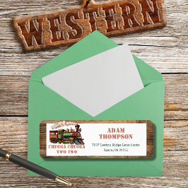 Trein Tweede 2e verjaardagsfeestje Chugga Chugga T Etiket