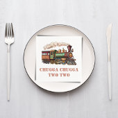 Trein Tweede 2e verjaardagsfeestje Chugga Chugga T Servet